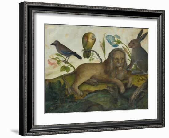 Animal Painting (Lion)-Hans Hoffmann-Framed Giclee Print