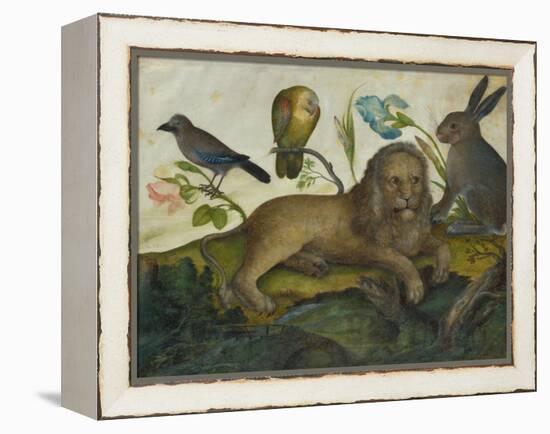 Animal Painting (Lion)-Hans Hoffmann-Framed Premier Image Canvas