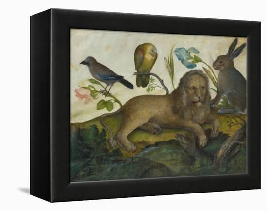 Animal Painting (Lion)-Hans Hoffmann-Framed Premier Image Canvas