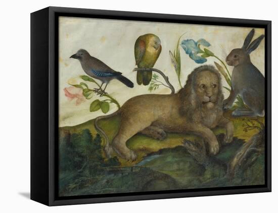 Animal Painting (Lion)-Hans Hoffmann-Framed Premier Image Canvas