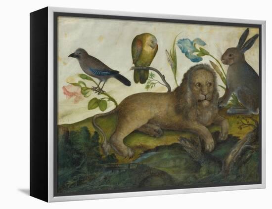 Animal Painting (Lion)-Hans Hoffmann-Framed Premier Image Canvas