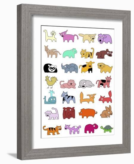 Animal Pattern II-Miguel Balbás-Framed Giclee Print