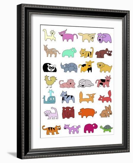 Animal Pattern II-Miguel Balbás-Framed Giclee Print