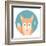 Animal Set. Portrait in Flat Graphics - Fox-sonyakamoz-Framed Art Print