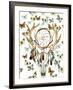Animal Skull with Dreamcather and Butterfly-tanycya-Framed Art Print