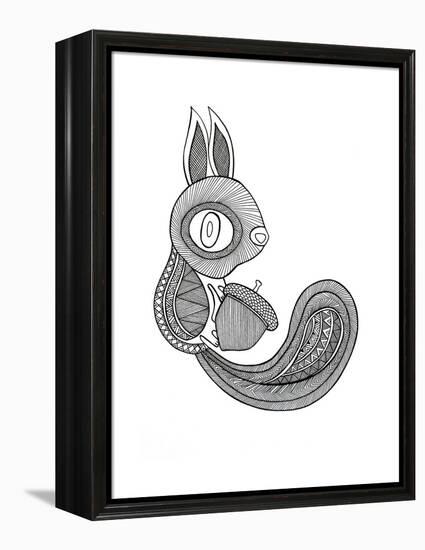 Animal Squirrel-Neeti Goswami-Framed Stretched Canvas