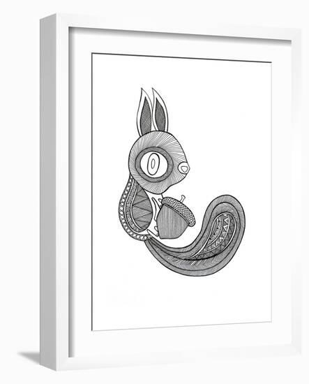 Animal Squirrel-Neeti Goswami-Framed Premium Giclee Print