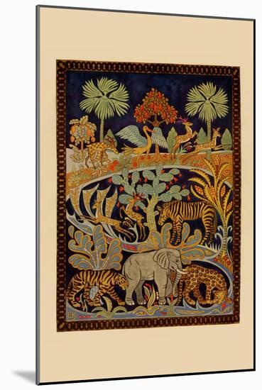 Animal Tapestry-Needlecraft Magazine-Mounted Art Print