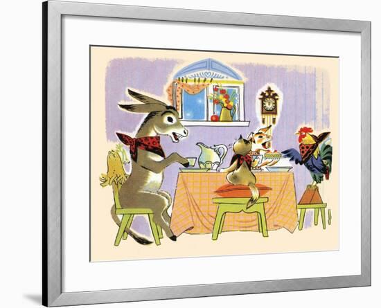 Animal Tea Party-Bernice Myers-Framed Art Print