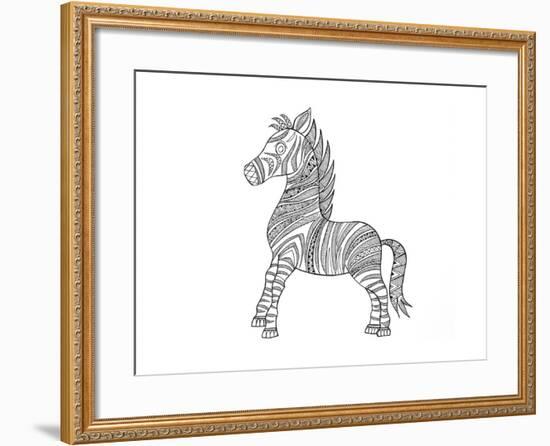 Animal Zebra-Neeti Goswami-Framed Art Print