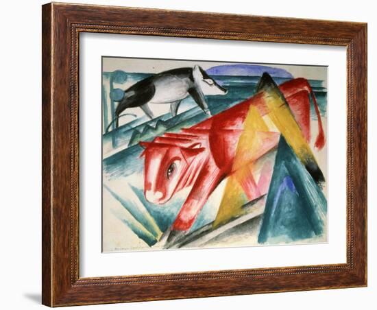 Animals, 1912-1913-Franz Marc-Framed Giclee Print