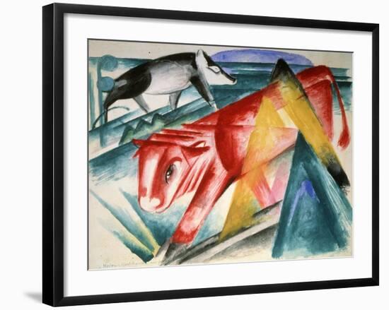 Animals, 1912-1913-Franz Marc-Framed Giclee Print