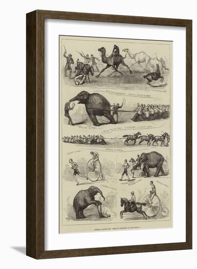 Animals Against Men, Feats of Strength at Lillie-Bridge-null-Framed Giclee Print