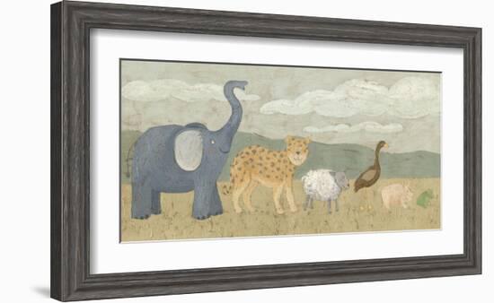 Animals All in a Row I-Megan Meagher-Framed Art Print