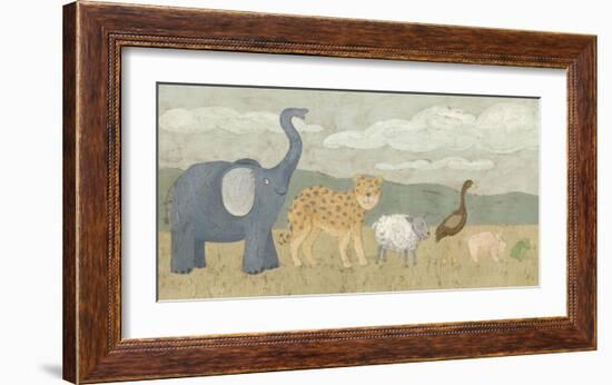 Animals All in a Row I-Megan Meagher-Framed Art Print