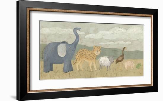 Animals All in a Row I-Megan Meagher-Framed Art Print