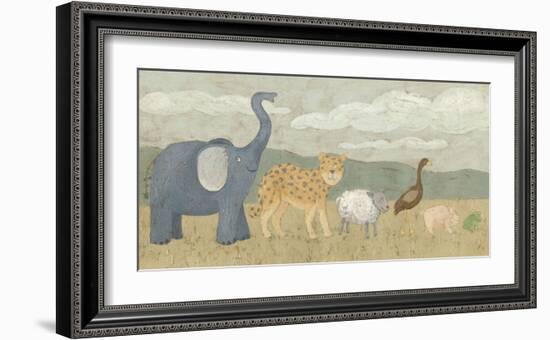 Animals All in a Row I-Megan Meagher-Framed Art Print