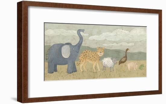 Animals All in a Row I-Megan Meagher-Framed Art Print