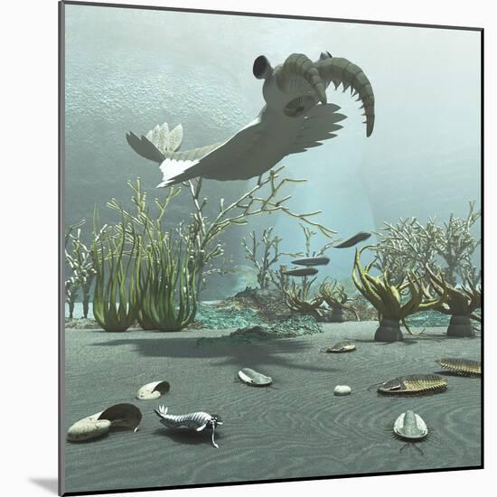 Animals and Floral Life from the Burgess Shale Formation of the Cambrian Period-Stocktrek Images-Mounted Art Print