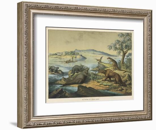 Animals and Plants of the Post-Jurassic Era in Southern England-Ferdinand Von Hochstetter-Framed Photographic Print