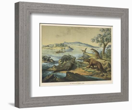 Animals and Plants of the Post-Jurassic Era in Southern England-Ferdinand Von Hochstetter-Framed Photographic Print