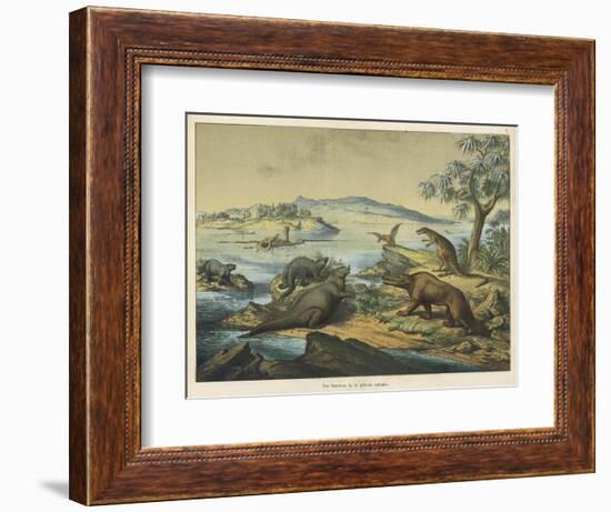 Animals and Plants of the Post-Jurassic Era in Southern England-Ferdinand Von Hochstetter-Framed Photographic Print