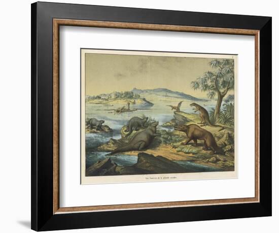 Animals and Plants of the Post-Jurassic Era in Southern England-Ferdinand Von Hochstetter-Framed Photographic Print