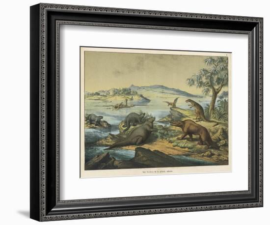 Animals and Plants of the Post-Jurassic Era in Southern England-Ferdinand Von Hochstetter-Framed Photographic Print