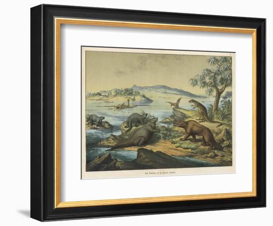 Animals and Plants of the Post-Jurassic Era in Southern England-Ferdinand Von Hochstetter-Framed Photographic Print