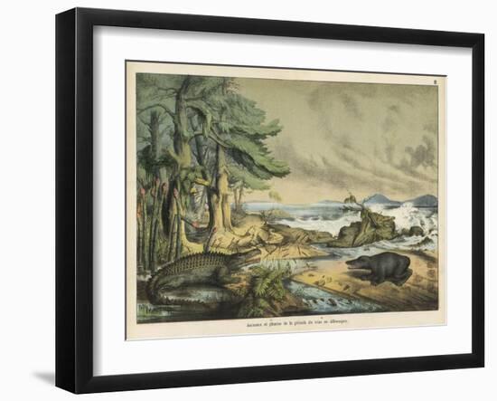 Animals and Plants of the Triassic Era in Germany-Ferdinand Von Hochstetter-Framed Art Print