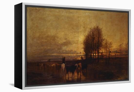 Animals Being Driven to Water-Carlo Saraceni-Framed Premier Image Canvas