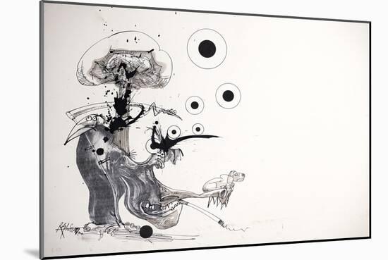 Animals (birds) 11, 1997 (drawing)-Ralph Steadman-Mounted Giclee Print