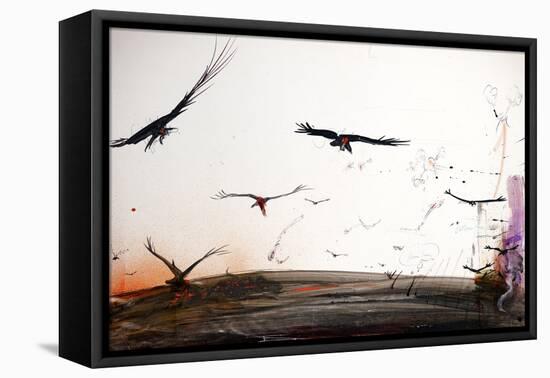 Animals (birds) 15 (drawing)-Ralph Steadman-Framed Premier Image Canvas