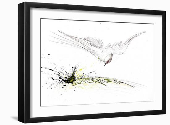 Animals (birds) 47, 1987 (drawing)-Ralph Steadman-Framed Giclee Print