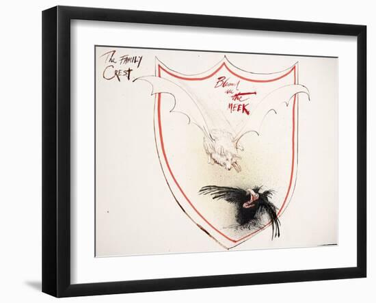 Animals (Birds) Additions 8, Blessed are the Meek (drawing)-Ralph Steadman-Framed Giclee Print