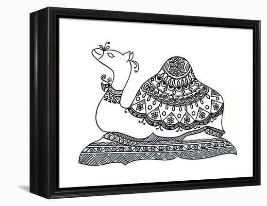 Animals Camel 2-Neeti Goswami-Framed Stretched Canvas