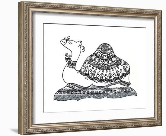 Animals Camel 2-Neeti Goswami-Framed Art Print