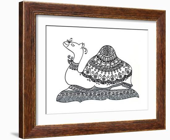 Animals Camel 2-Neeti Goswami-Framed Art Print