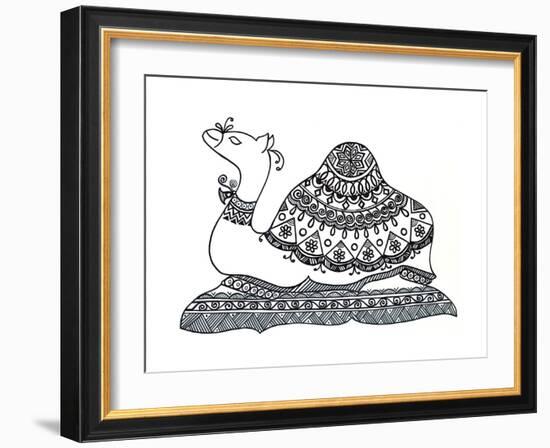 Animals Camel 2-Neeti Goswami-Framed Art Print