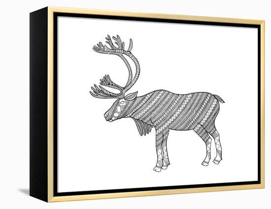 Animals Caribou-Neeti Goswami-Framed Stretched Canvas