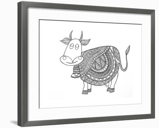 Animals Cow 3-Neeti Goswami-Framed Art Print