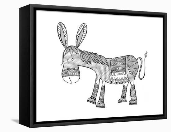 Animals Donkey-Neeti Goswami-Framed Stretched Canvas