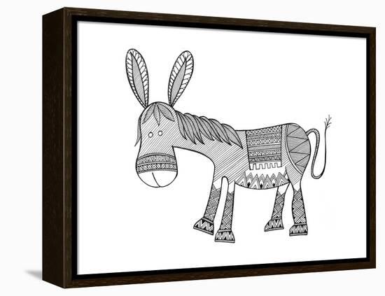 Animals Donkey-Neeti Goswami-Framed Stretched Canvas