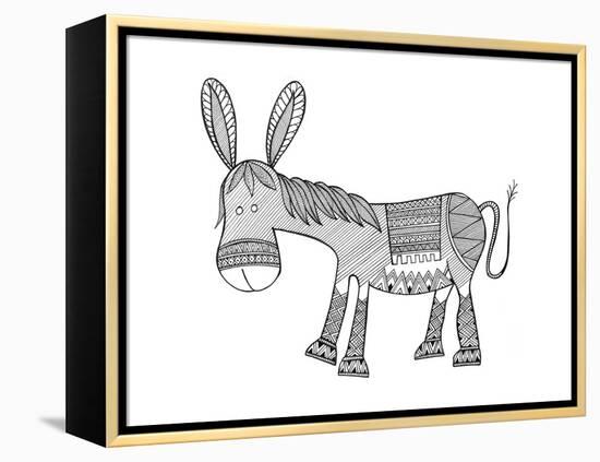 Animals Donkey-Neeti Goswami-Framed Stretched Canvas