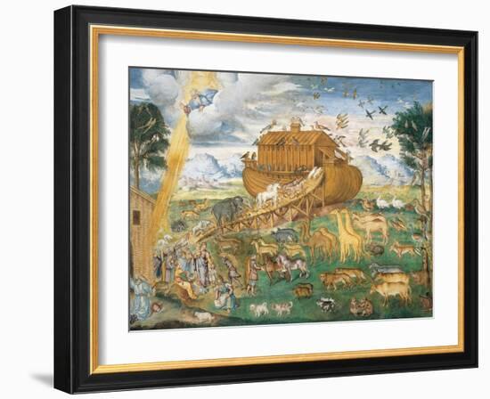 Animals Enter Noah's Ark-Aurelio Luini-Framed Art Print