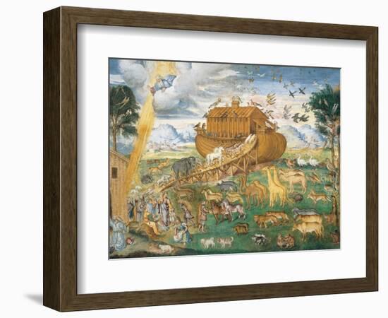 Animals Enter Noah's Ark-Aurelio Luini-Framed Art Print