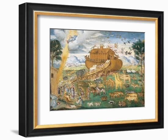 Animals Enter Noah's Ark-Aurelio Luini-Framed Art Print