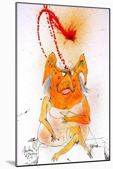 Animals - Farmyard (pigs)-Ralph Steadman-Mounted Giclee Print