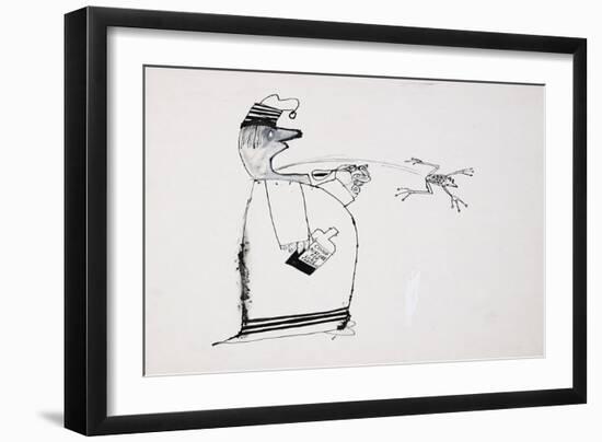 Animals (fish) 4 (drawing)-Ralph Steadman-Framed Giclee Print