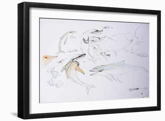 Animals (fish) 8 (drawing)-Ralph Steadman-Framed Giclee Print